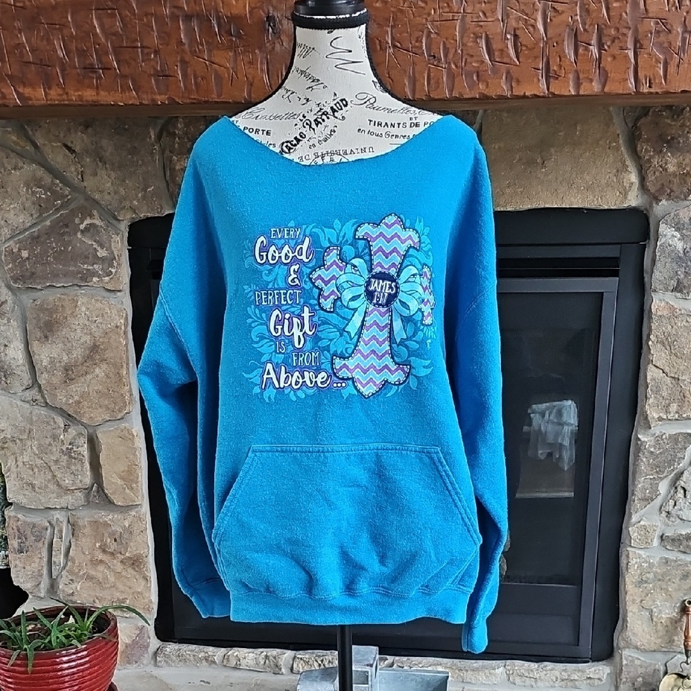 BLESSED GIRL SWEATSHIRT JAMES 1:17 SIZE LARGE